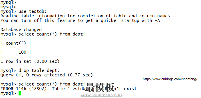 drop dept table