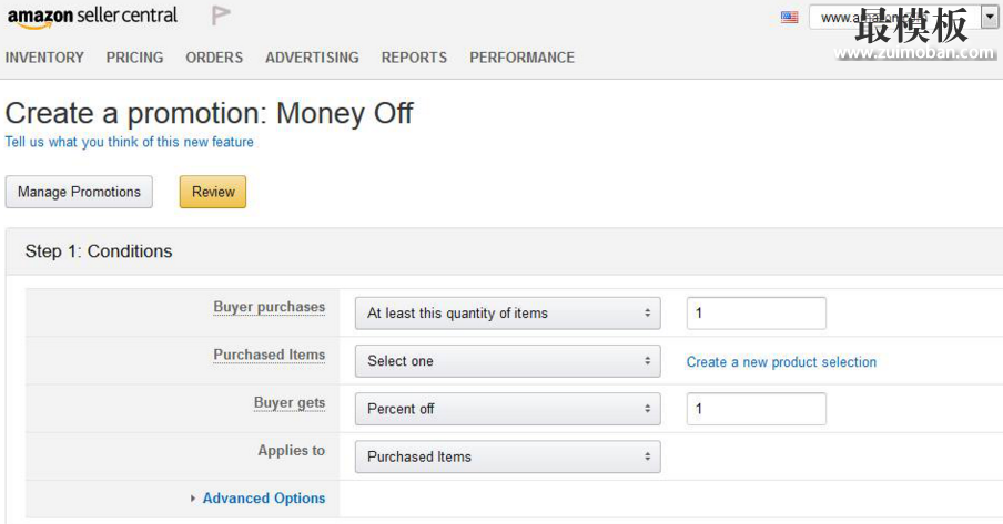 亚马逊Money Off(满减折扣)的设置教程